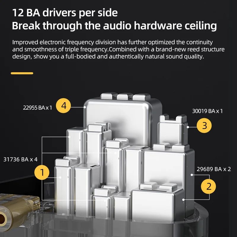 KZ AS24 24BA Balanced Armature In-Ear Monitors