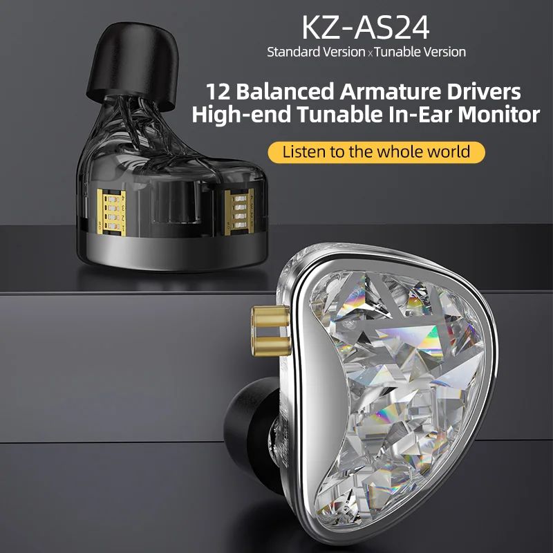 KZ AS24 24BA Balanced Armature In-Ear Monitors