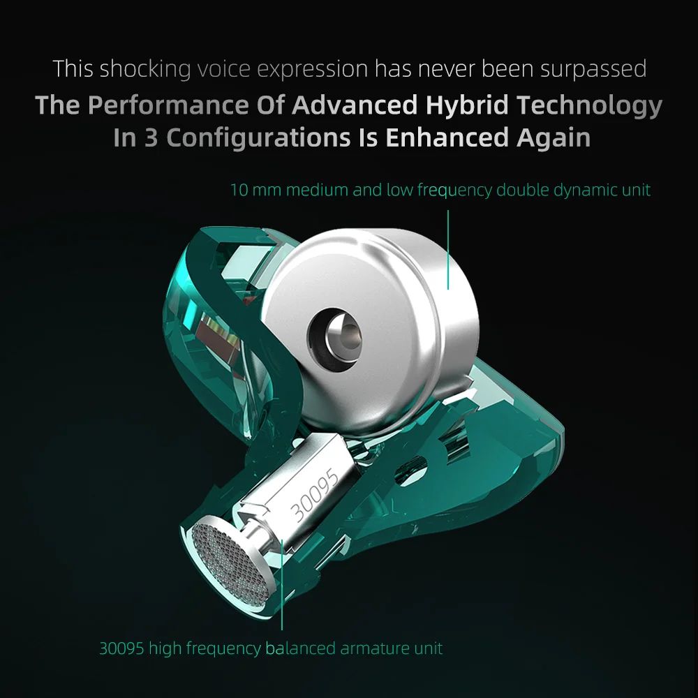 KZ ZST Hybrid Wired Gaming In-Ear Headset