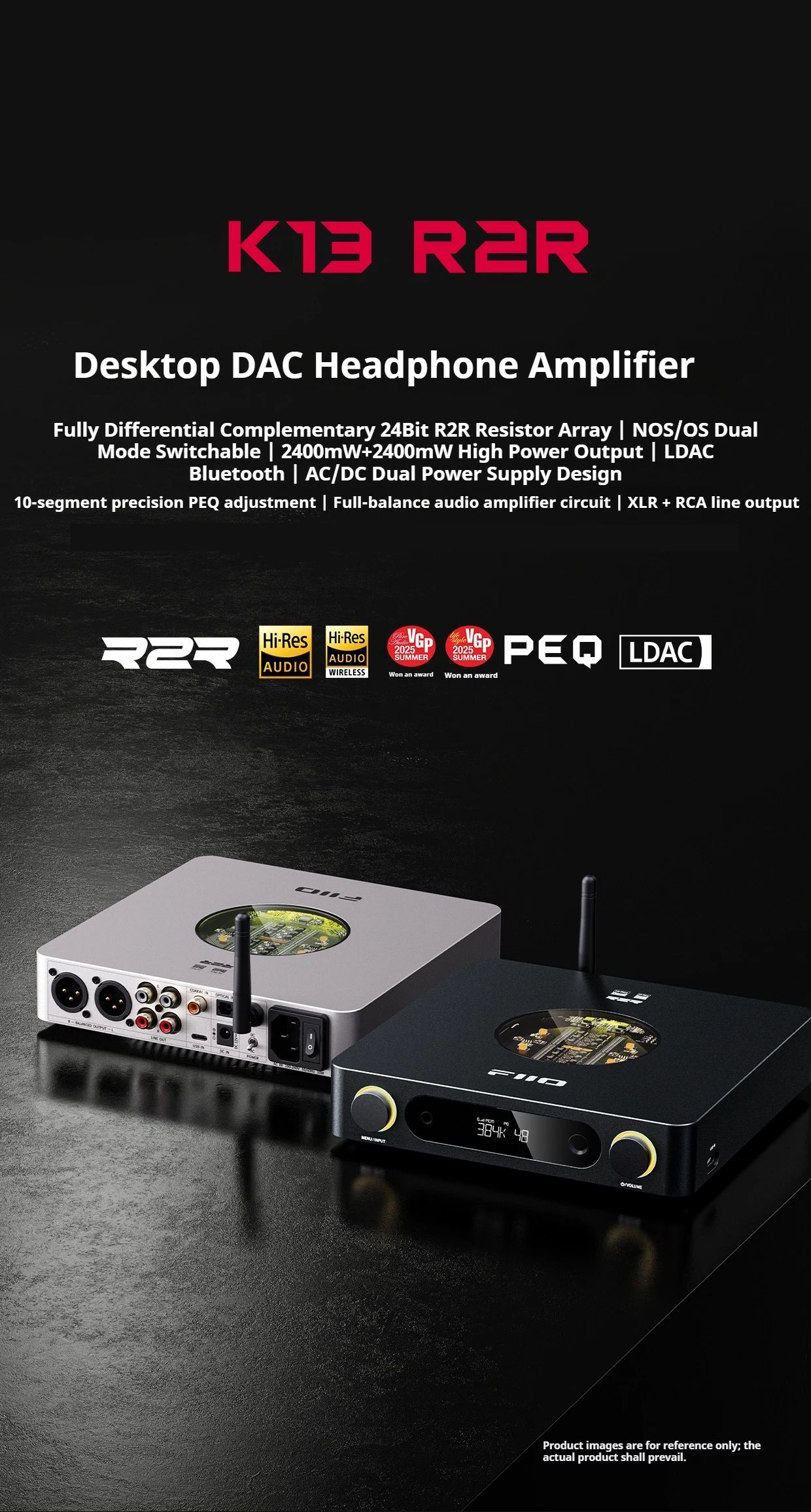 FiiO K13 R2R Desktop DAC Headphone Amplifier