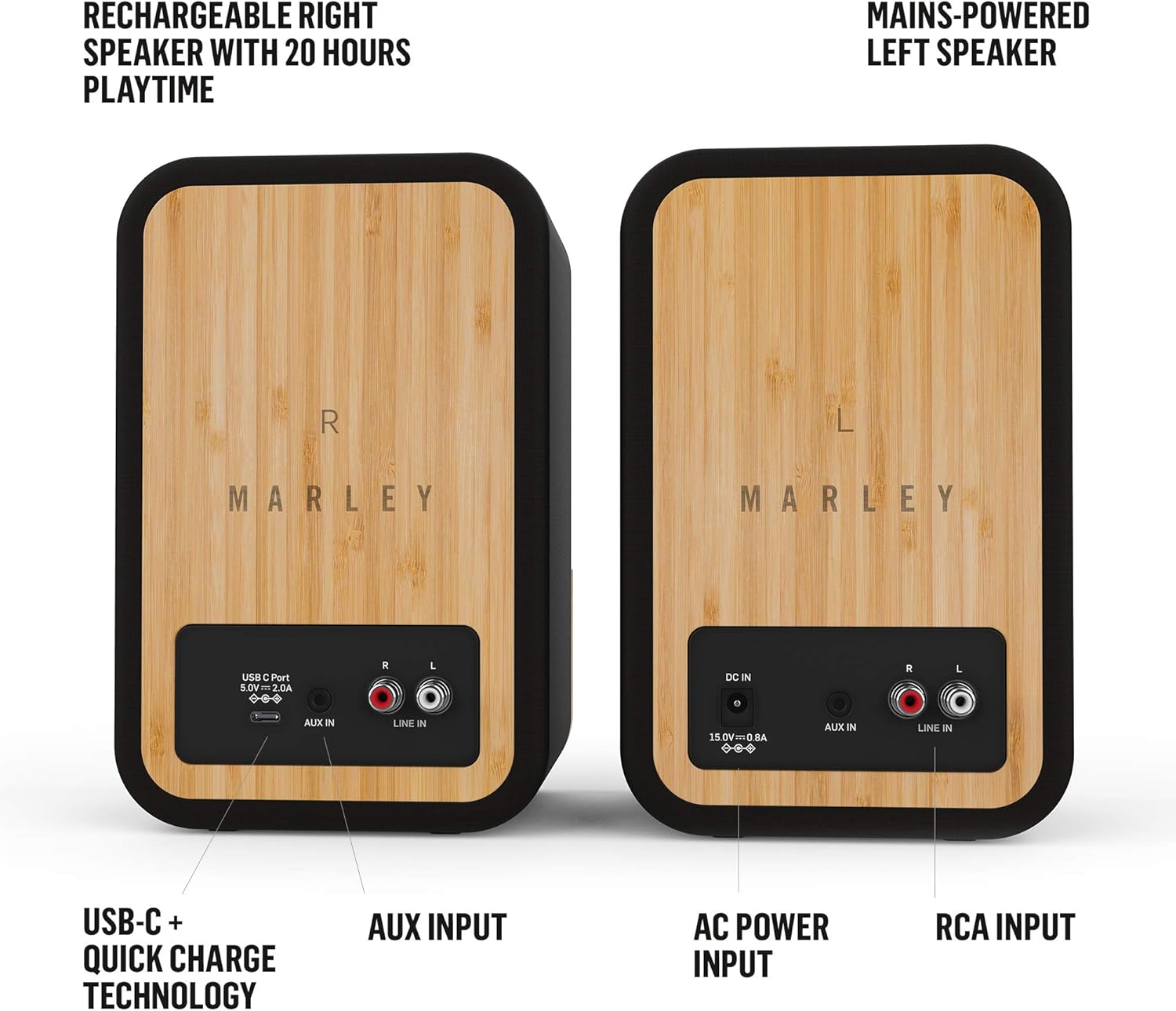 House of Marley GT Duo Bluetooth Bookshelf Speakers - view 2