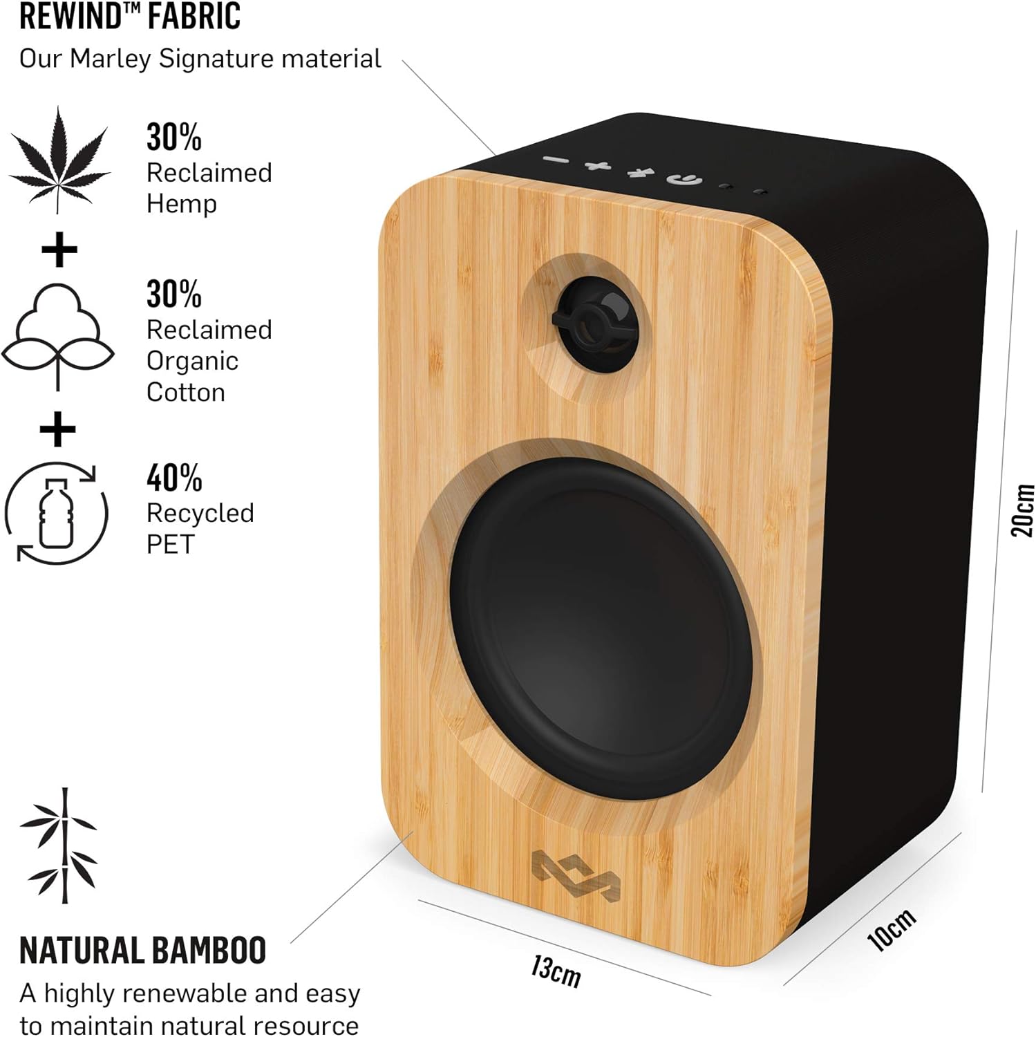 House of Marley GT Duo Bluetooth Bookshelf Speakers