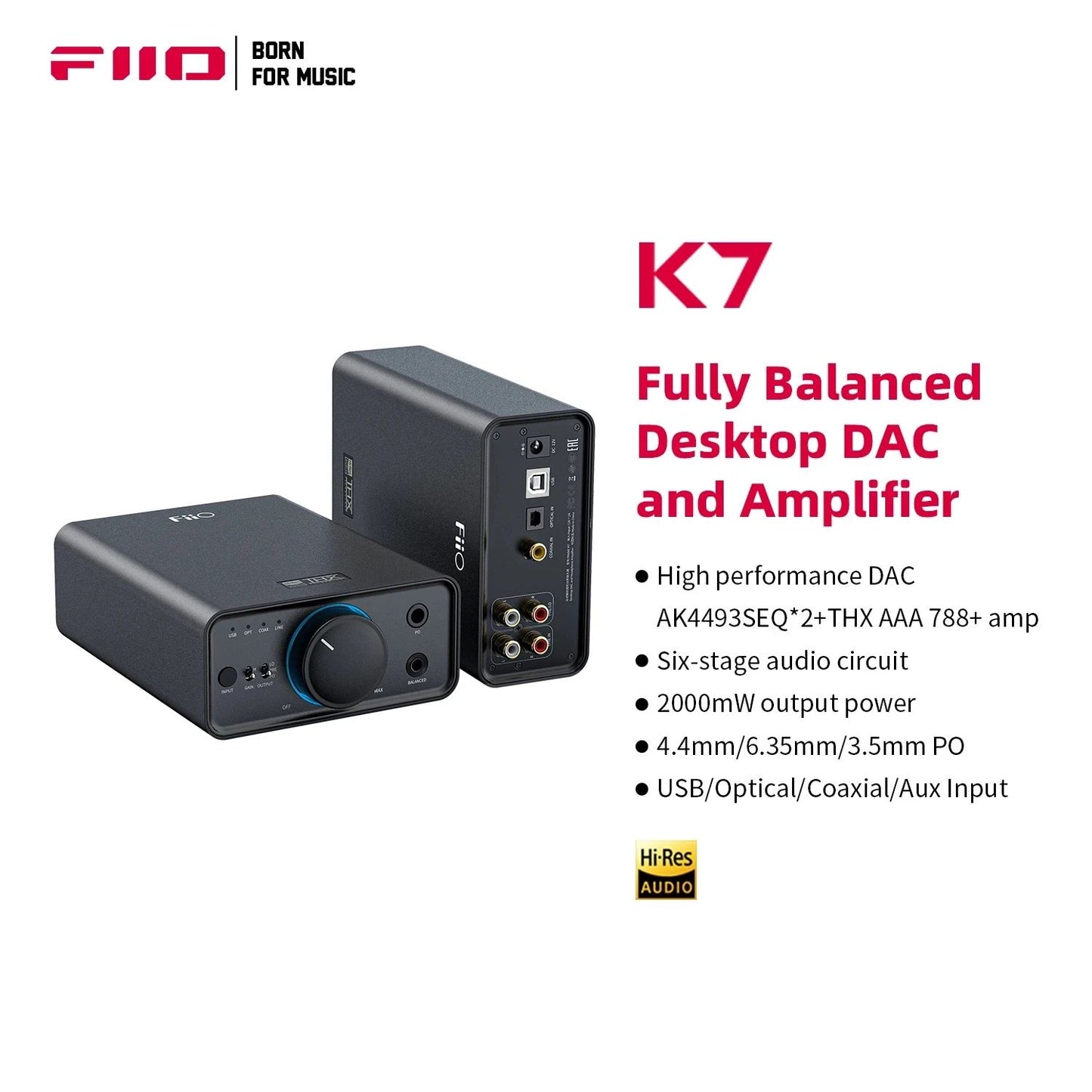 FiiO K7 Desktop DAC and Headphone Amplifier