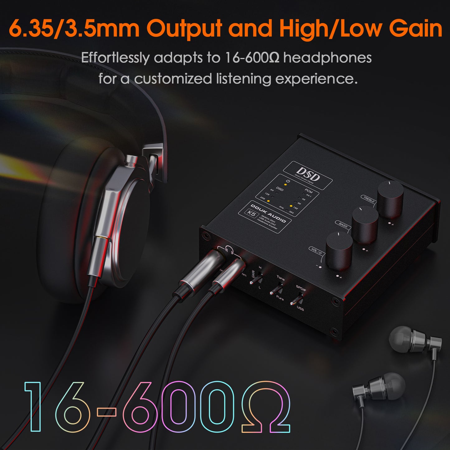 Douk Audio K5 USB DAC Headphone Amp - view 5