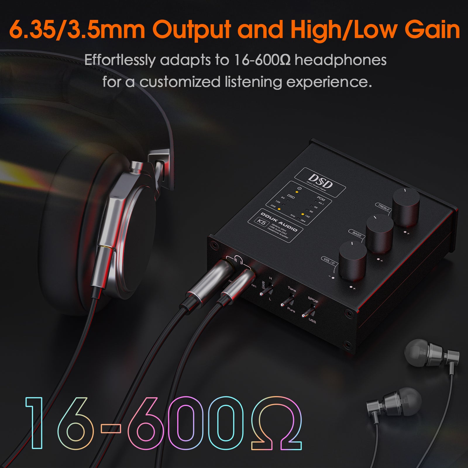 Douk Audio K5 USB DAC Headphone Amp - view 5