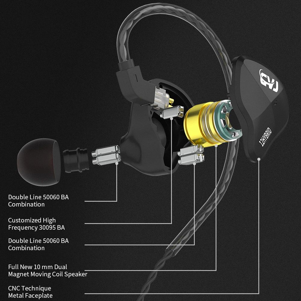 CVJ CSN 5BA+1DD Hybrid IEMs