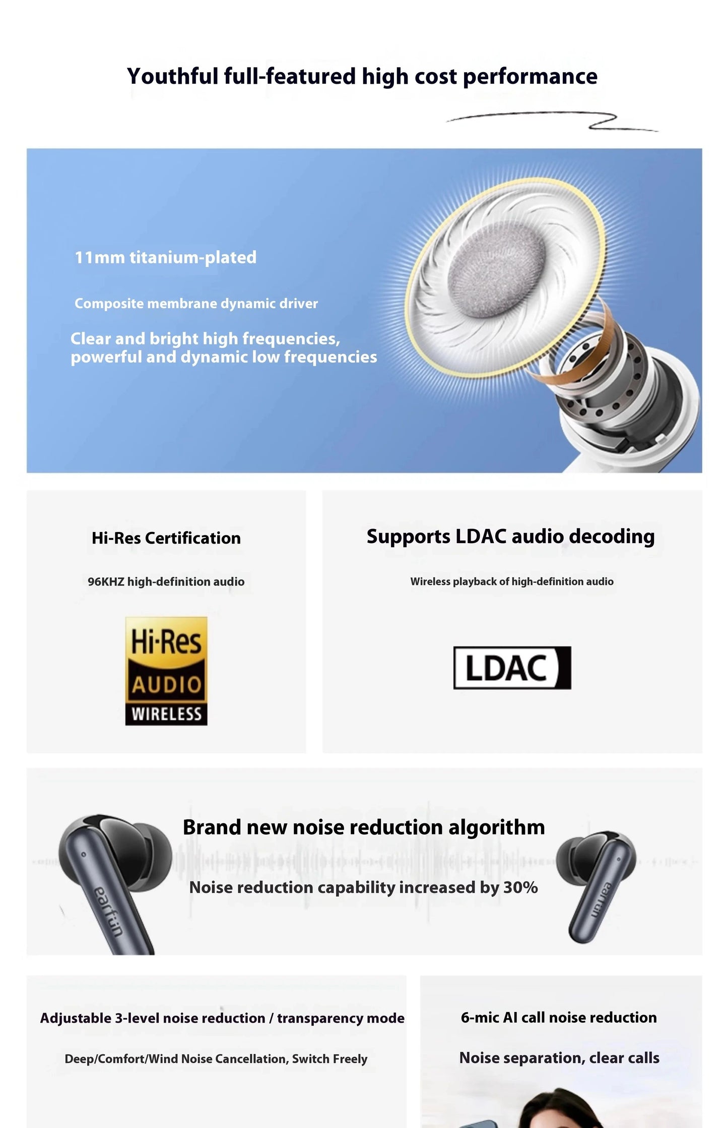 EarFun Air Pro 4i ANC Wireless Earbuds - view 4