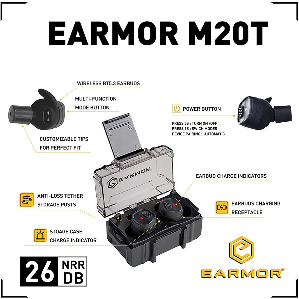 EARMOR M20T Bluetooth Electronic Earplugs - view 2