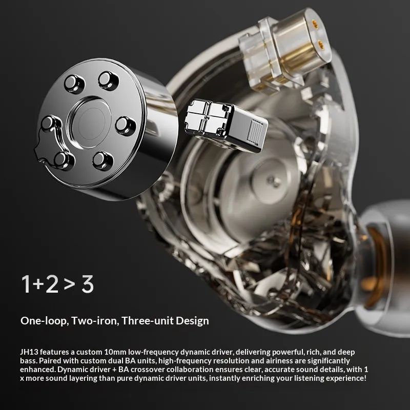 FiiO JH13 Hybrid Driver In-Ear Monitors