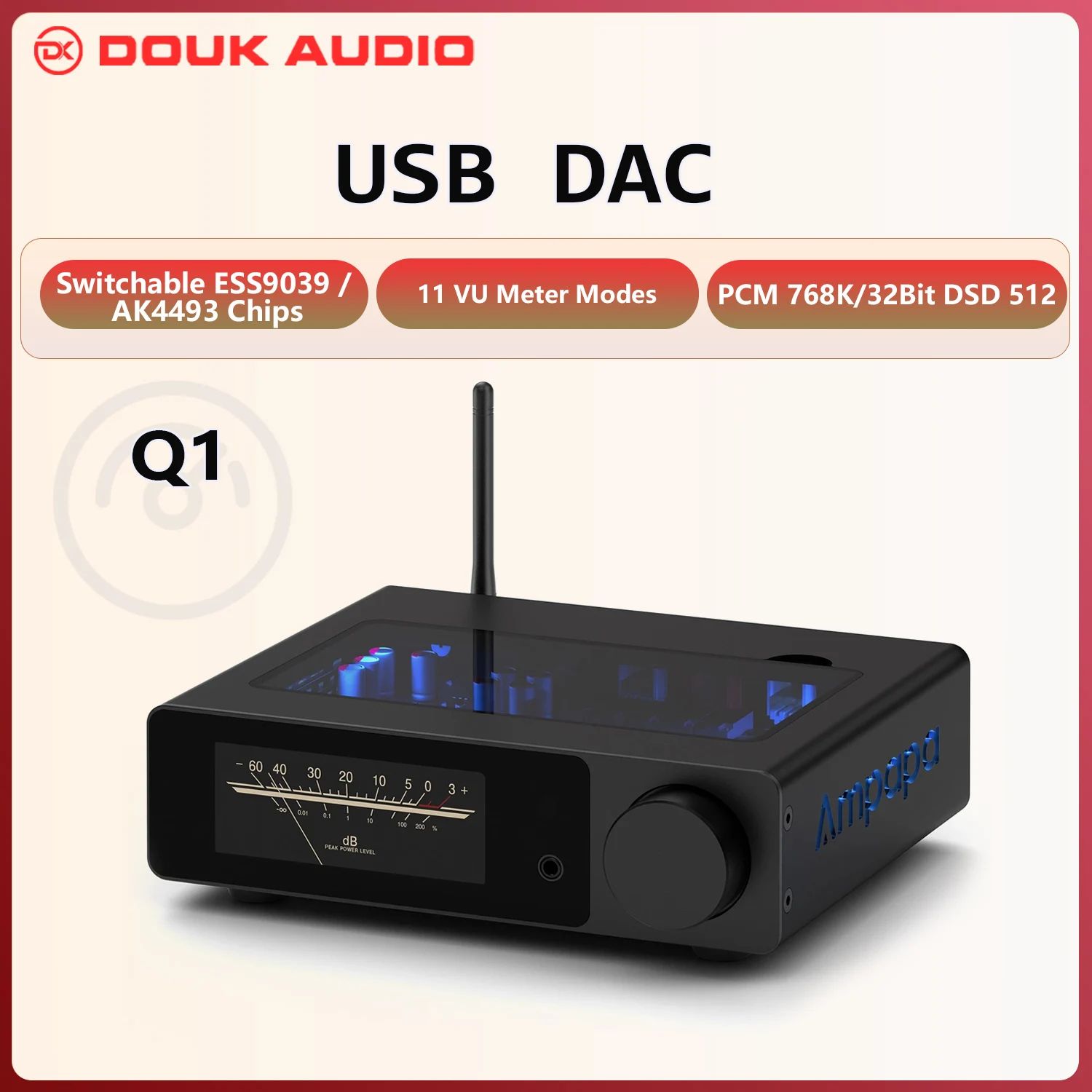 Douk Audio Q1 HiFi USB DAC Bluetooth Receiver
