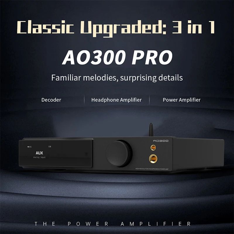 SMSL AO300 PRO All-in-One Amp/DAC — 165Wx2, HDMI eARC