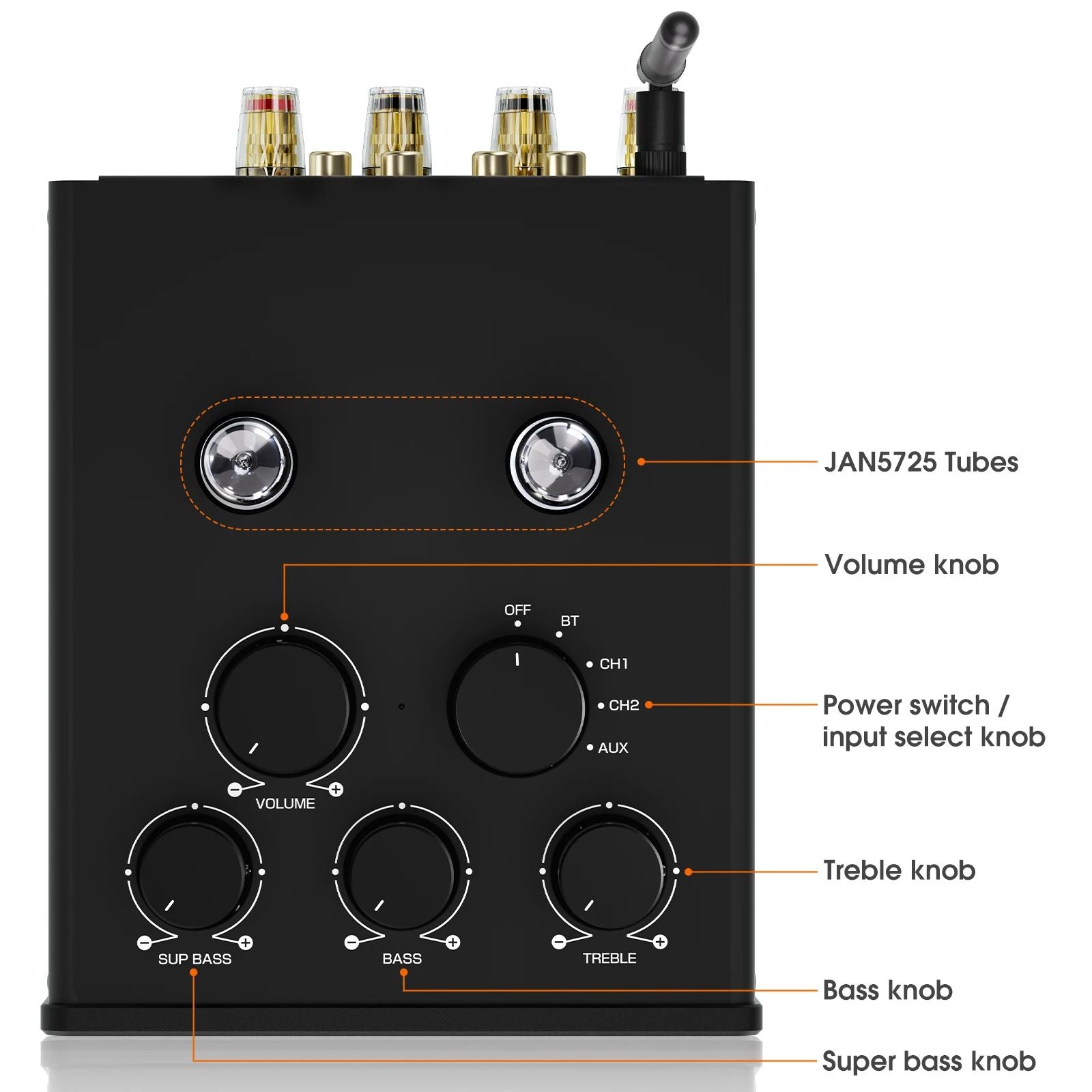 Douk Audio T6 Pro+ Tube Bluetooth Amplifier - view 3