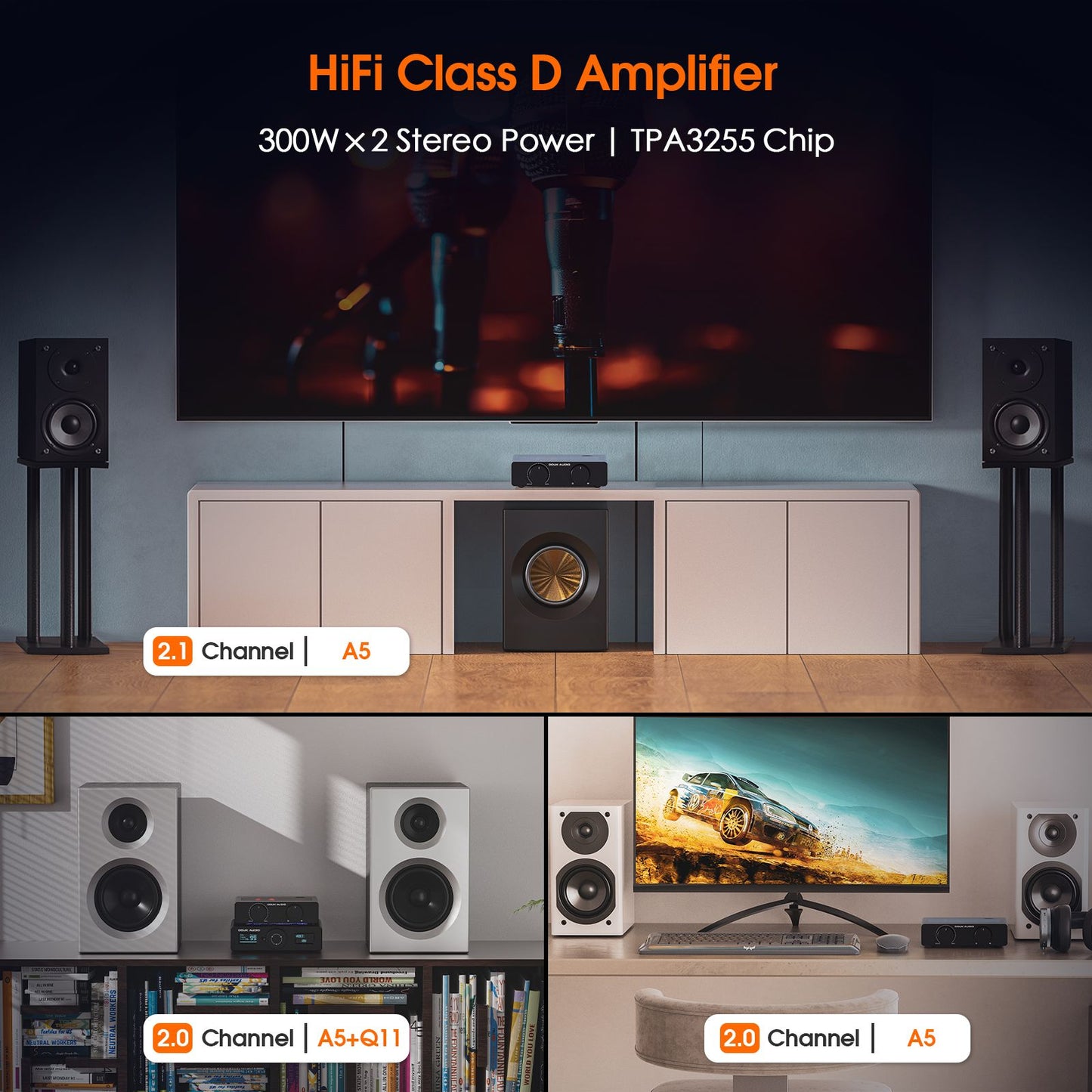 Douk Audio A5 Mini TPA3255 Power Amplifier - view 2