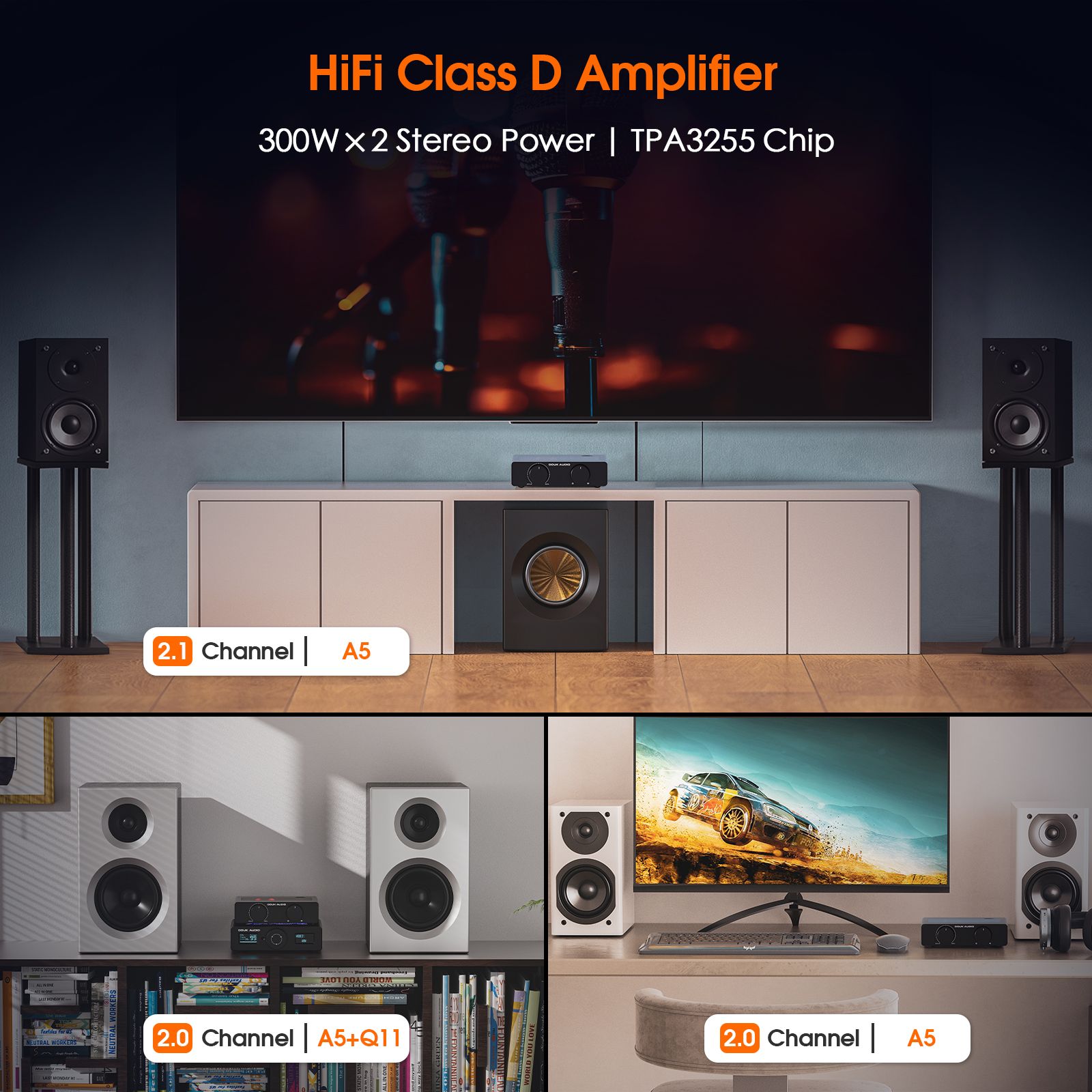 Douk Audio A5 Mini TPA3255 Power Amplifier - view 2