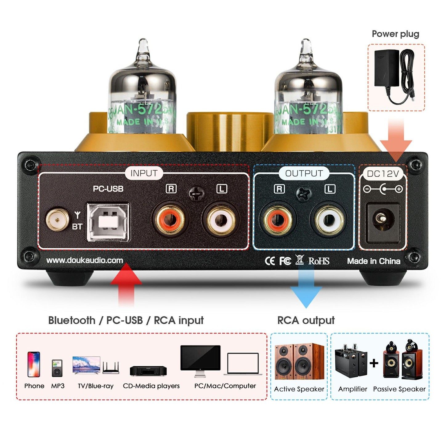 Douk Audio P1 Tube Preamp USB DAC - view 2