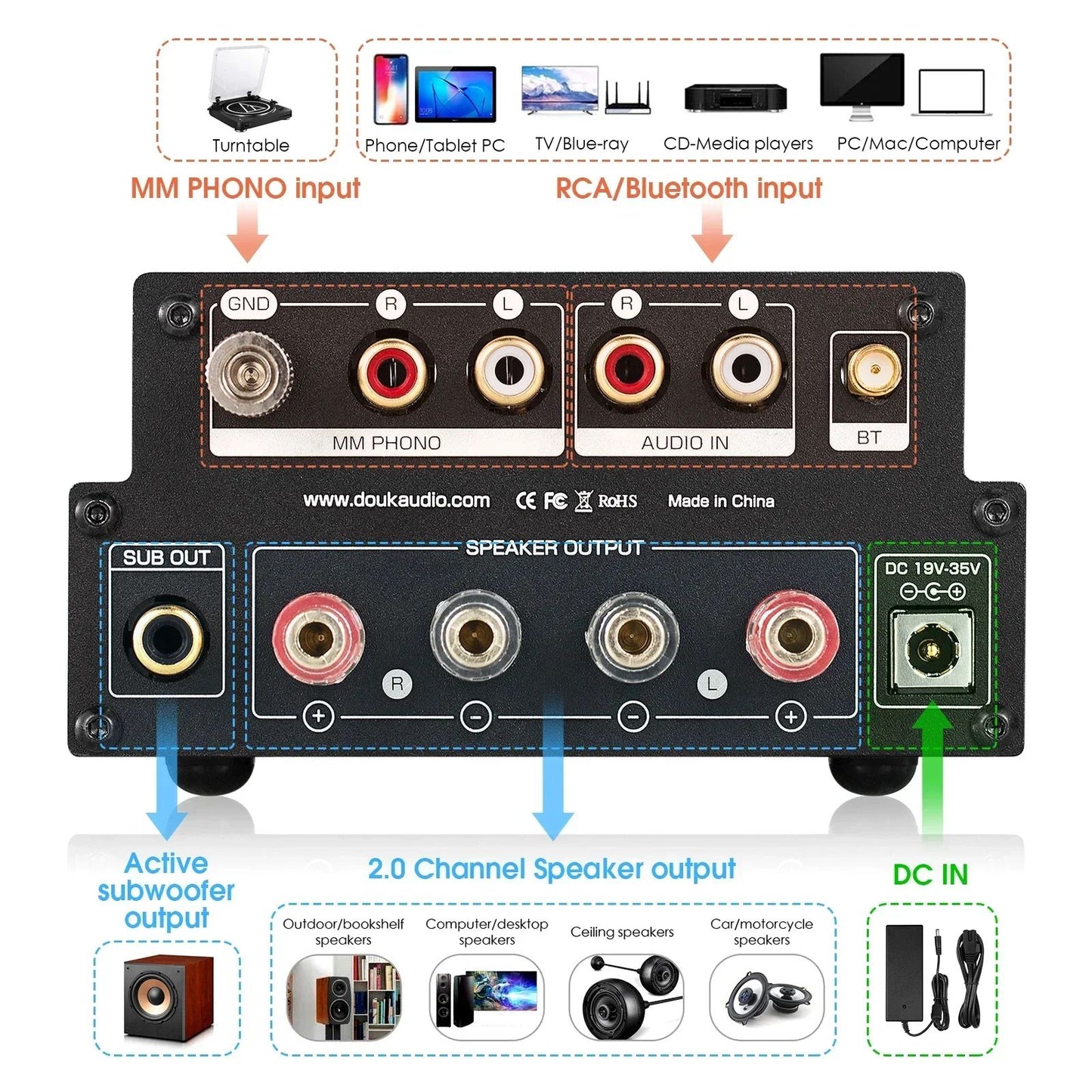 Douk Audio X1 Tube Amp Phono Preamp - view 2