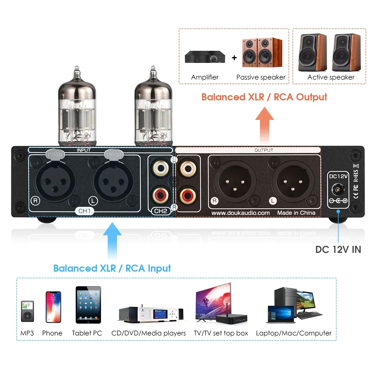 Douk Audio T8 PRO Tube Balanced Preamp - view 2
