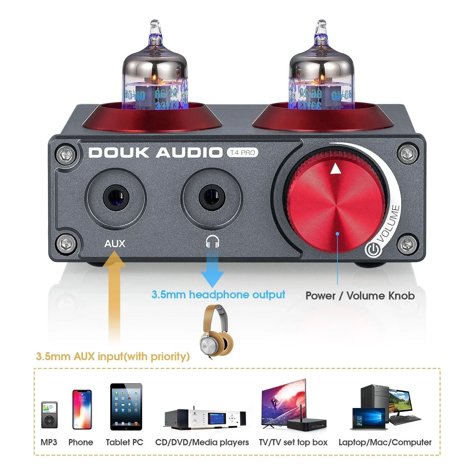 Douk Audio T4 PRO Mini Tube Preamplifier