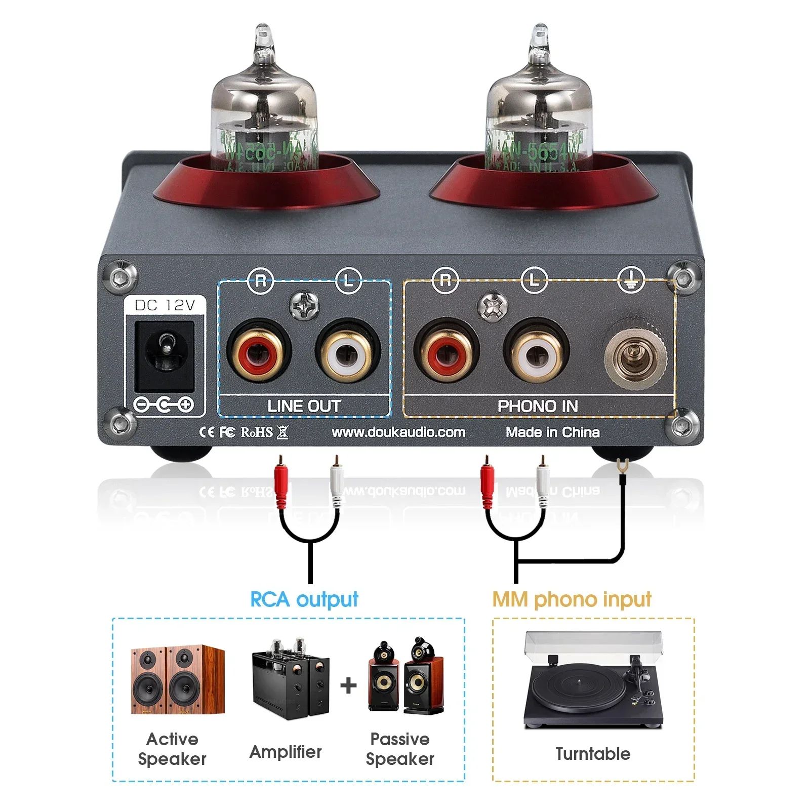 Douk Audio T4 PRO Mini Tube Preamplifier - view 2