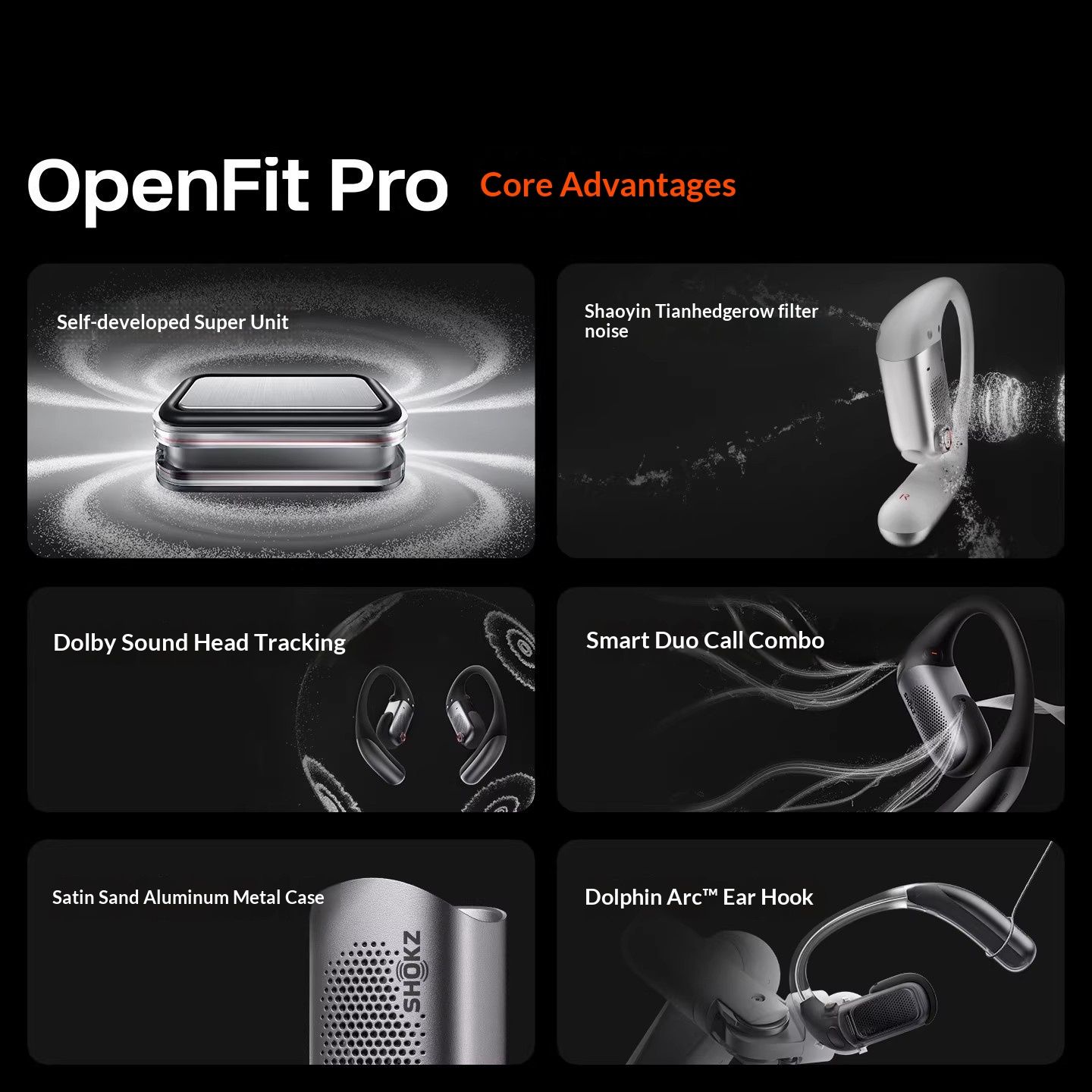 SHOKZ OpenFit Pro T010 Open-Ear Earbuds