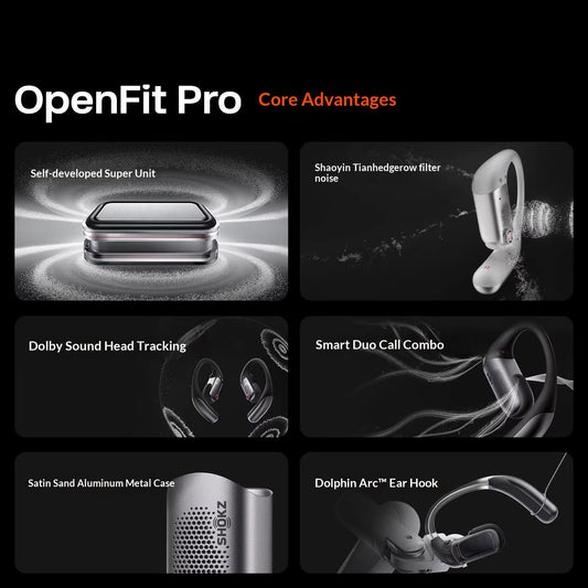 SHOKZ OpenFit Pro T010 Open-Ear Earbuds