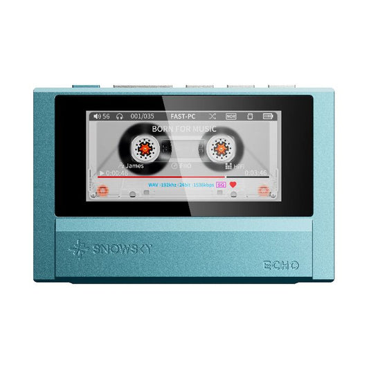 FiiO Snowsky Echo portable music player, teal, front view